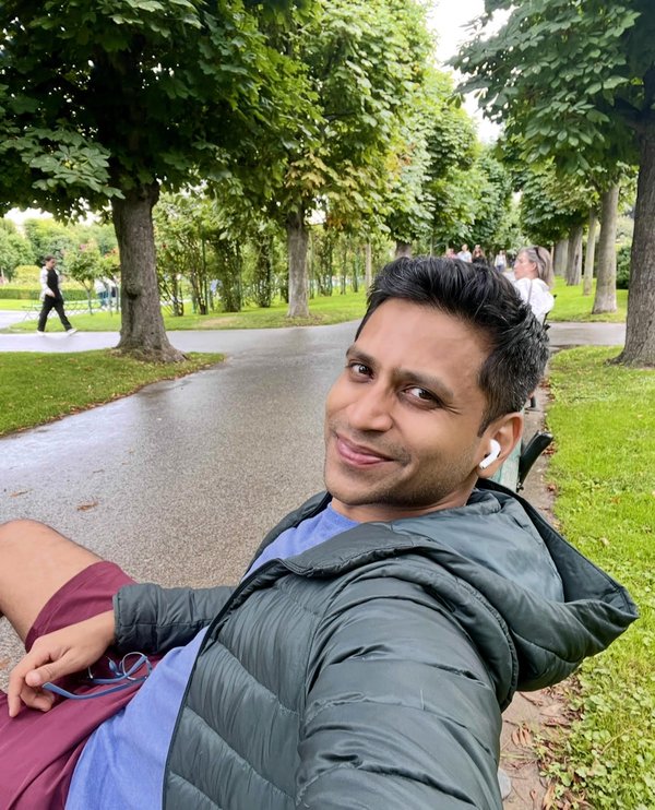 Amlan in a park in Vienna, 2025